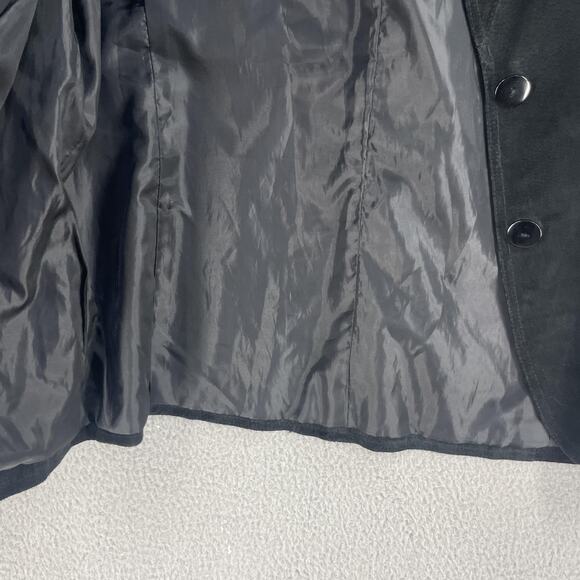 Mark Alan Jacket Womens Plus 3X Black Leather Blazer Coat Button Lined - Picture 11 of 11